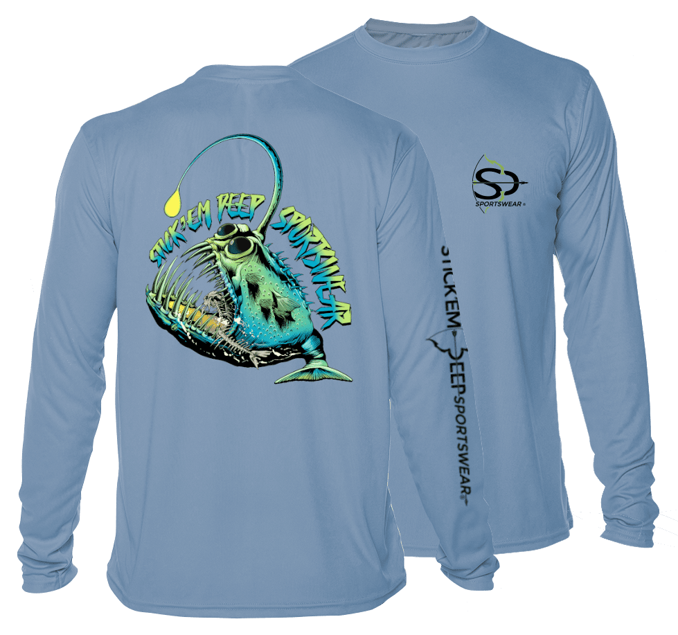 Men's Angler Fish Long Sleeve Shirt | Stickem Deep Sportswear