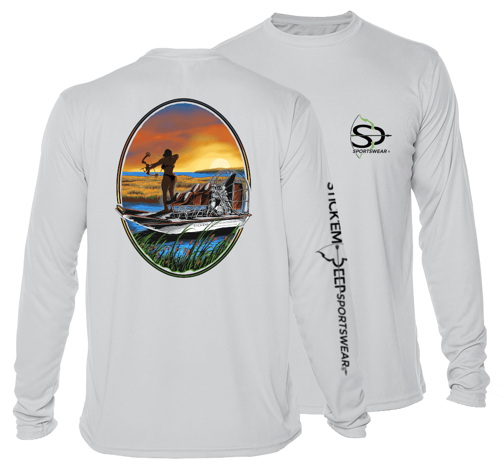 Never Satisfied Warrior Fishing Boat Long Sleeve Shirt (Light Grey) – Never  Satisfied Outfitters